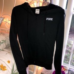 Victoria’s Secret PINK black zipper jacket 🧥